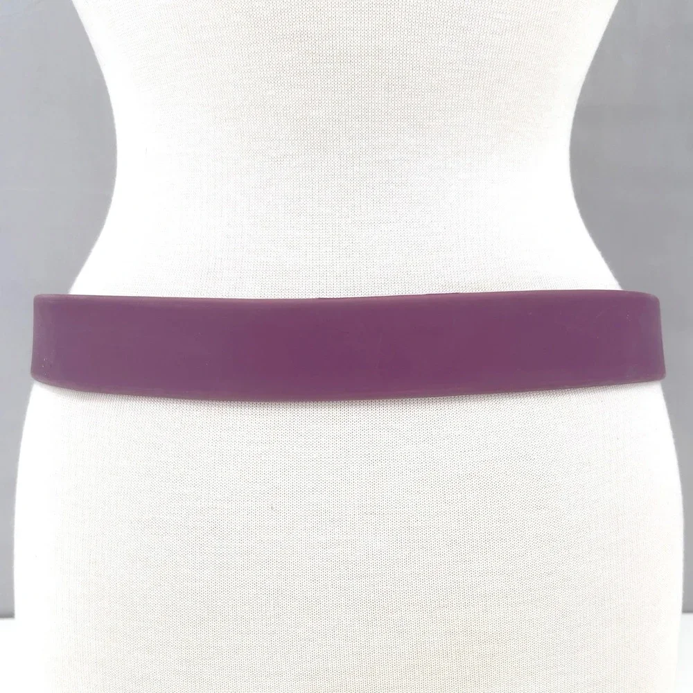Jelly Belt Purple Matte Rubber Translucent Buckle Kidcore Y2K 32-36 in M | L